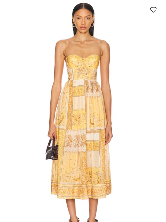 Zimmermann Dresses & Skirts - Zimmermann Lucky Corset Midi Dress in the "Mustard Bandana